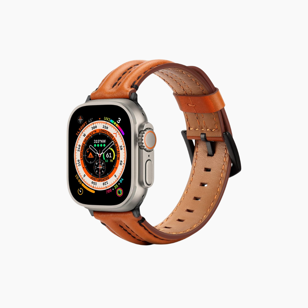 Lederarmband Braun | Apple Watch Ultra & SE Armband – Echtes Leder