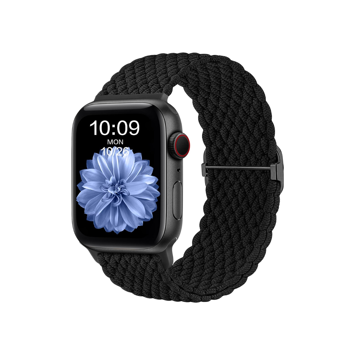 Schwarzes Solo Loop Armband I Apple Watch Ultra und SE Apfelbaendli.ch