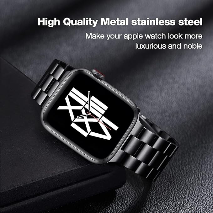 Schwarzes Edelstahl Armband I Apple Smartwatch