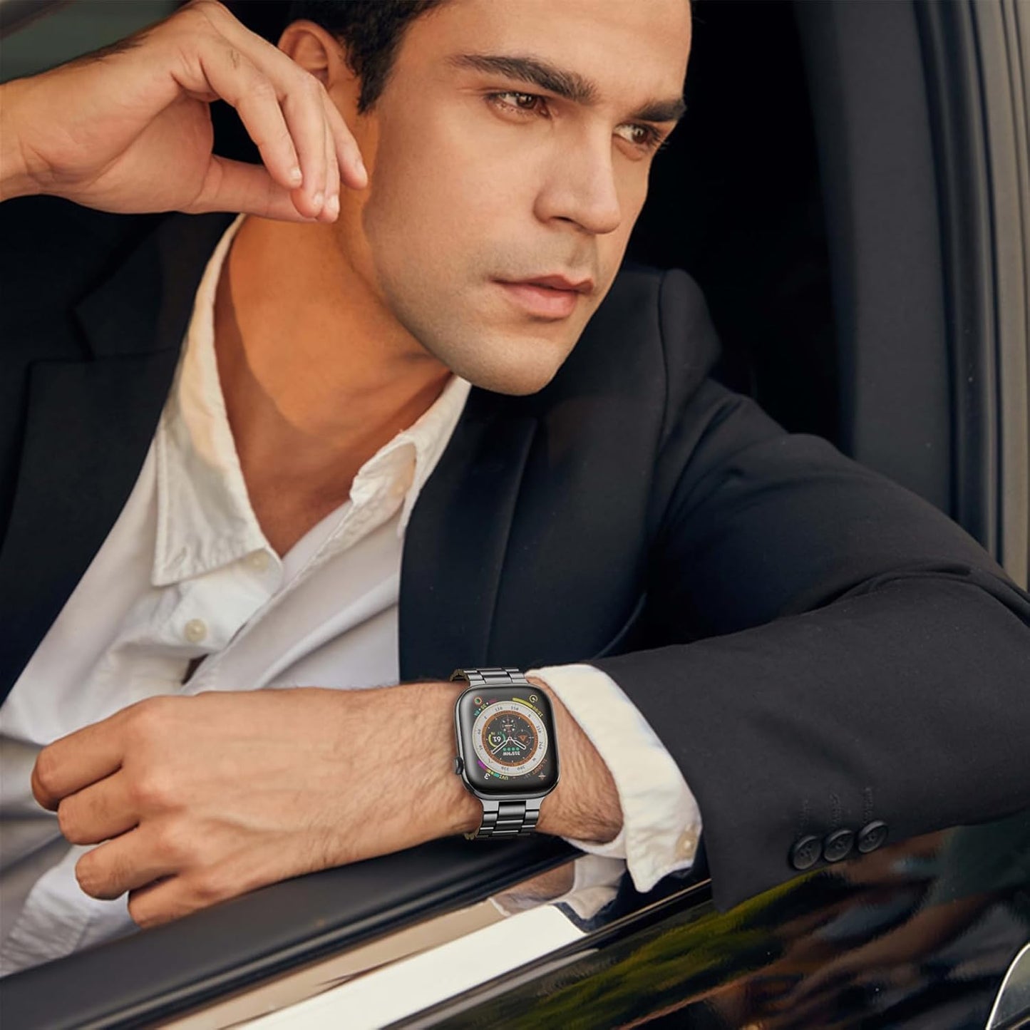 Schwarzes Edelstahl Armband I Apple Smartwatch