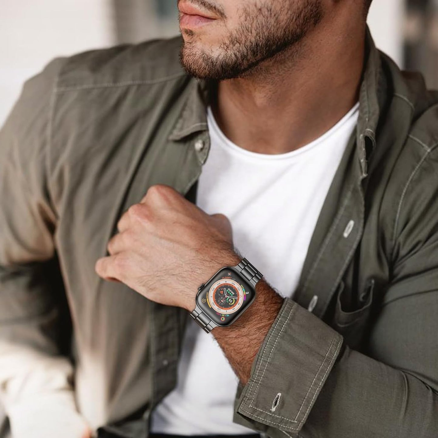 Schwarzes Edelstahl Armband I Apple Smartwatch
