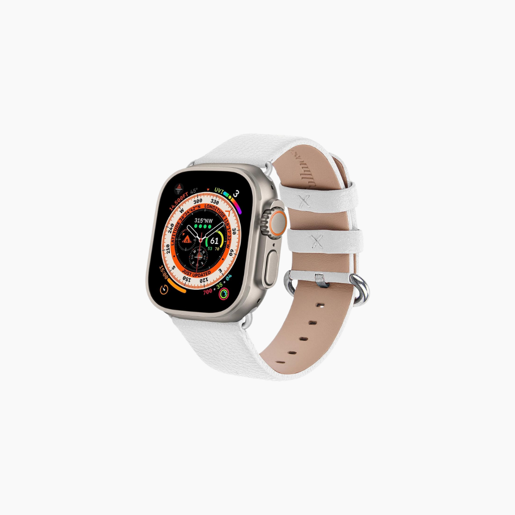 Lederarmband Weiß | Armband – Echtes Leder für Apple Watch