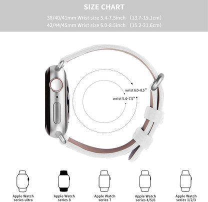 Lederarmband Weiss I Echt Lederarmband für alle Apple Watches