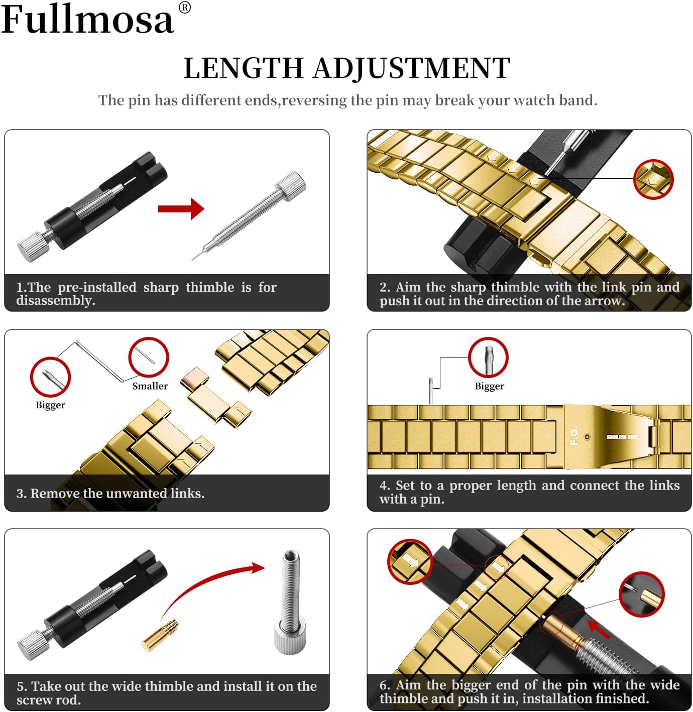 CLASSIC GOLD - Hochwertiges Edelstahl Armband für die iWatch (SE 1 - 8)