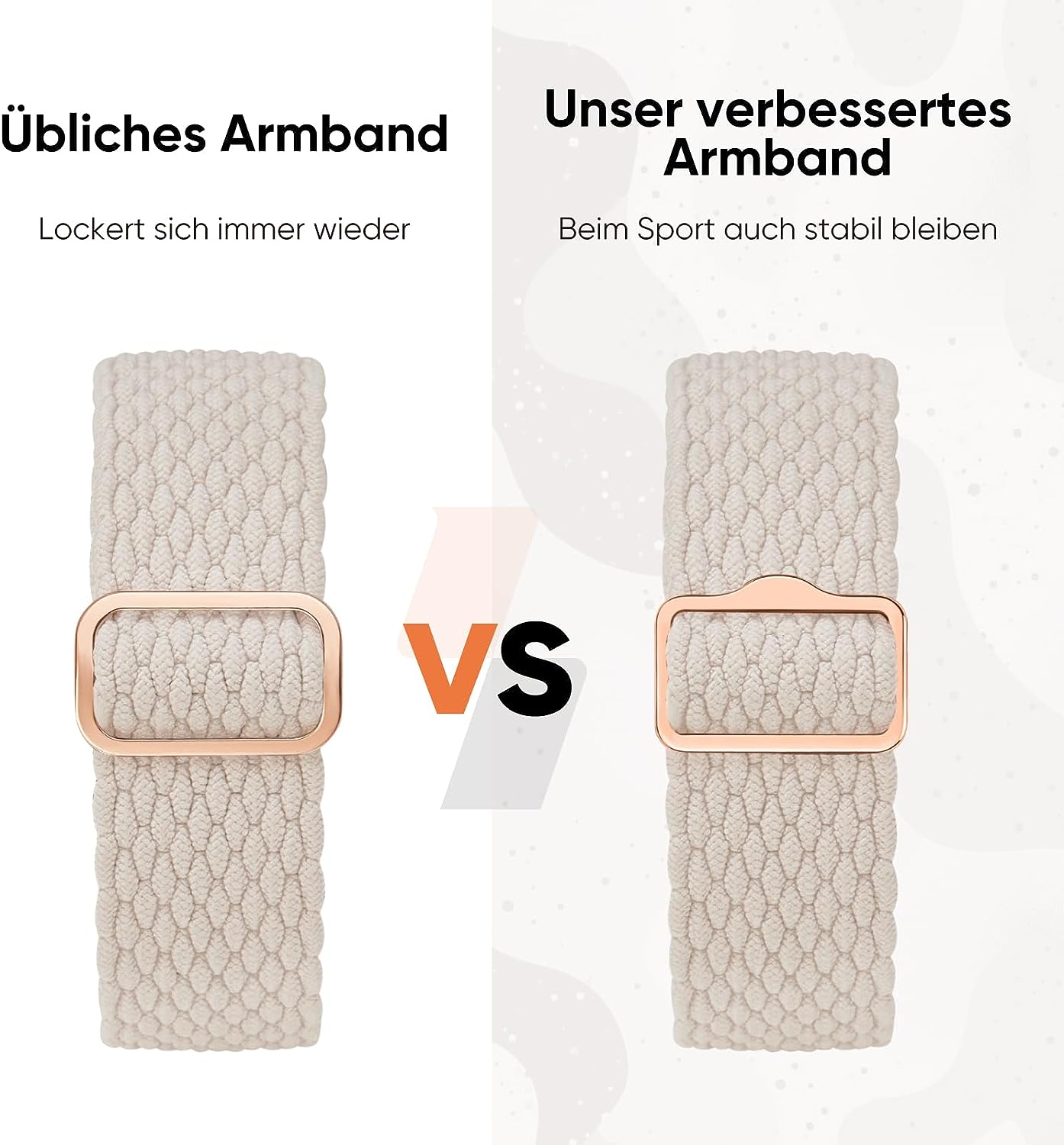 Beiges Solo Loop Armband für die Apple Watch Ultra und SE Edition