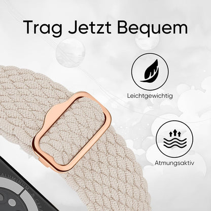 Beiges Solo Loop Armband für die Apple Watch Ultra und SE Edition