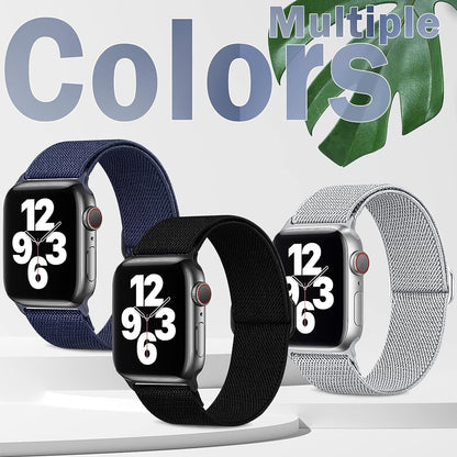 Dark & Elegant - 5er Apple Watch Armband Loop Bundle - Blaugrün, Grün, Schwarz, Grau, Blau