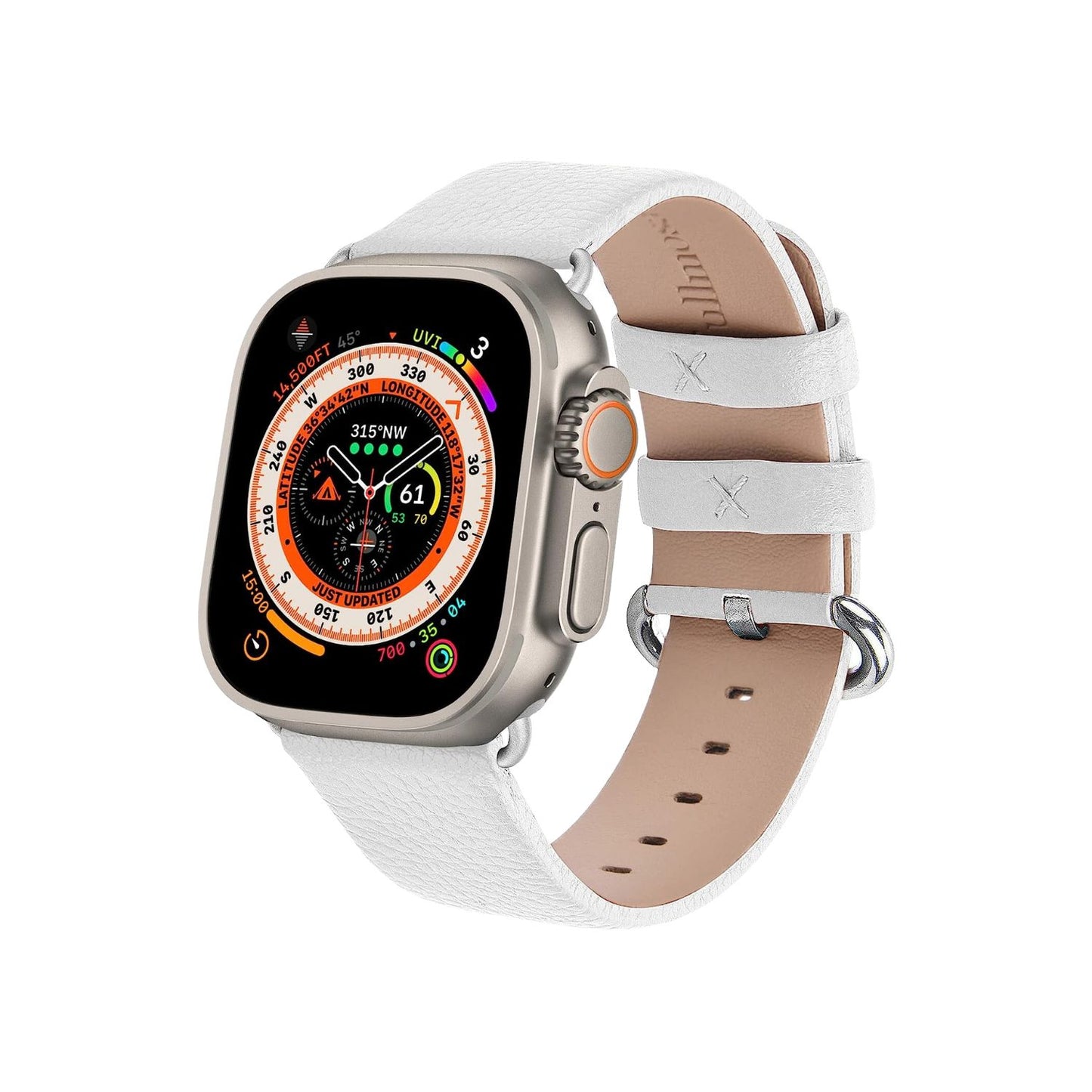 Lederarmband Weiss I Echt Lederarmband für alle Apple Watches