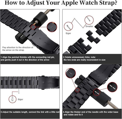 Schwarzes Edelstahl Armband I Apple Smartwatch