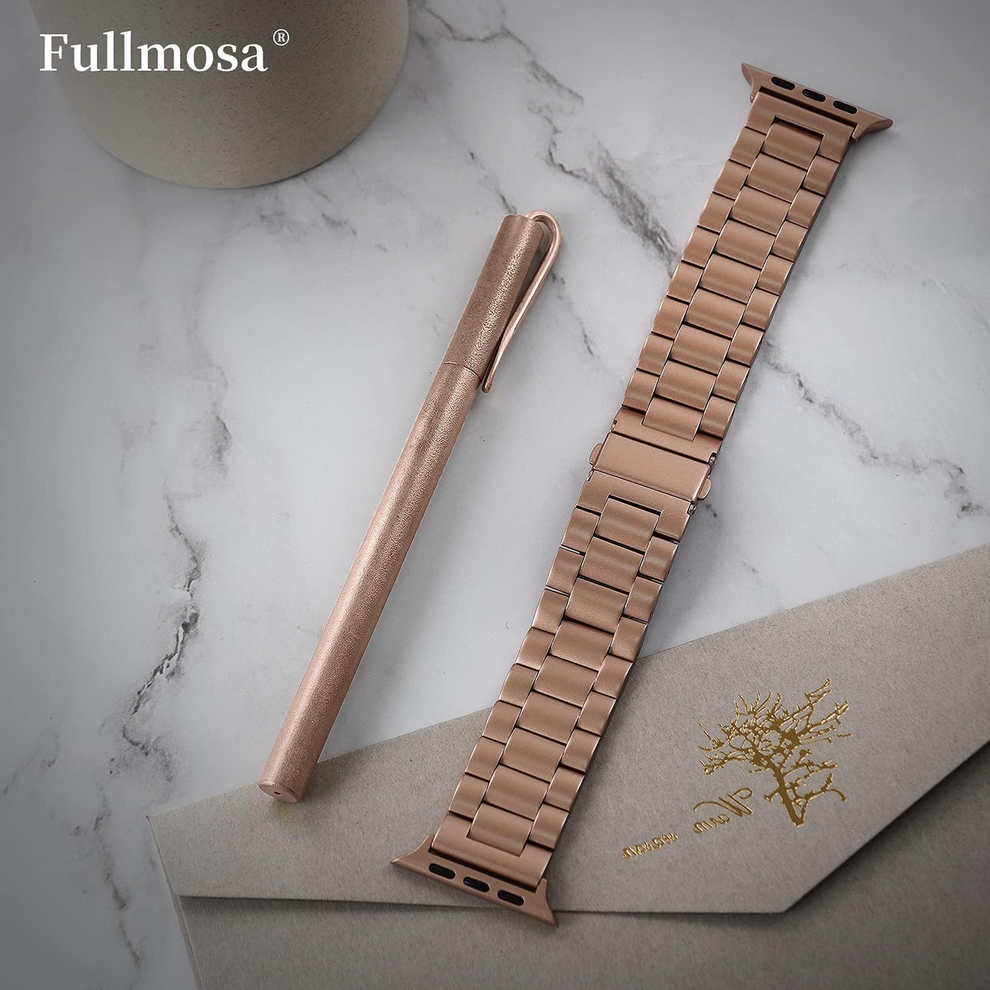 ROSÉ Gold I Edelstahl iWatch Armband I Kompatibel mit allen SE Modellen