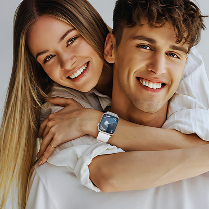 Lederarmband Weiß | Armband – Echtes Leder für Apple Watch