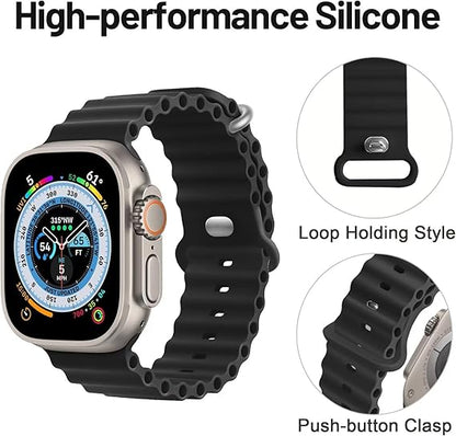 Apple Watch ULTRA Armband "OCEAN" I Sport Bändli aus weichem Silikon (Look & FEEL)