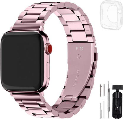 Kirsch ROSA - Edelstahl Edition I Zarte Eleganz I Apple Smartwatch