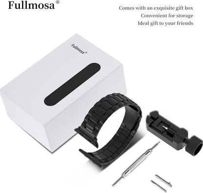 Schwarzes Edelstahl Armband I Apple Smartwatch (Gratis Schutz Case)