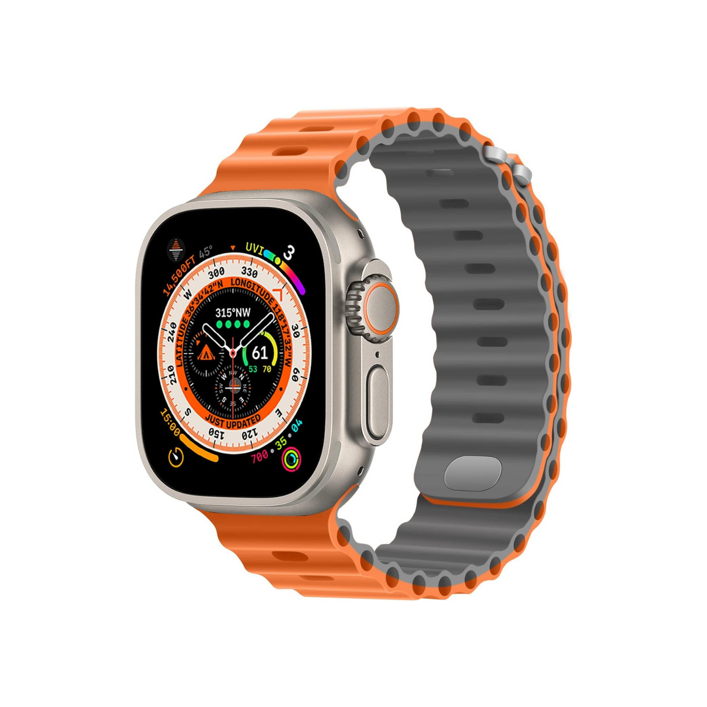 Apple Watch ULTRA Armband "OCEAN" I Sport Bändli aus weichem Silikon (Look & FEEL)